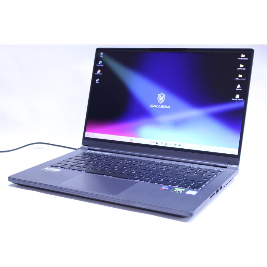 中古（目立った傷や汚れなし） 大容量SSD1T 高性能グラボRTX2070Max-Q ゲーミング GALLERIA GCR2070RGF-QCG i7-9750H 16G SSD1T 15.6インチFHD 144Hz Win11 ノートパソコン