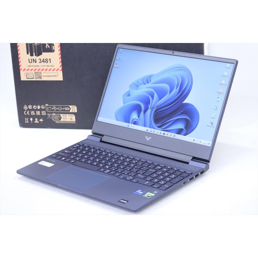 中古（未使用に近い） RTX4050 13世代Corei7 16Gメモリ Victus by HP 15-fa1017TX i7-13700H 16G 512G 15.5FHD 元箱 Win11 リカバリ SALE ノートパソコン