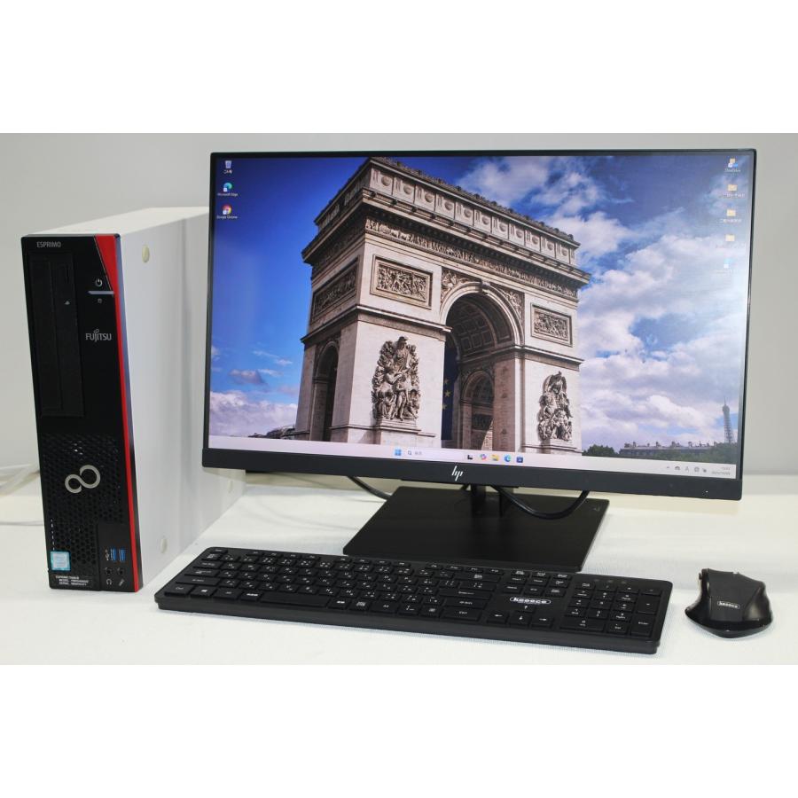 中古（目立った傷や汚れなし） 9世代Corei7 メモリ16G LCDセット ESPRIMO D588/B i7-9700 16G SSD256G 23.0FHD Windows11 デスクトップパソコン