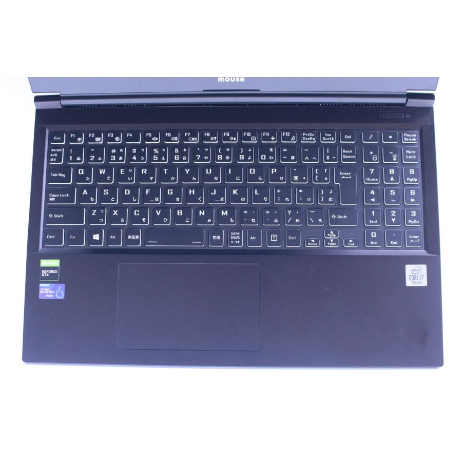 中古（目立った傷や汚れなし） 持ち運び可15.6インチゲーミングPC 10世代Corei7 G-Tune EGPN710G165S1 i7-10750H 16G SSD512G 15.6FHD GTX1650Ti Win11 ノートパソコン