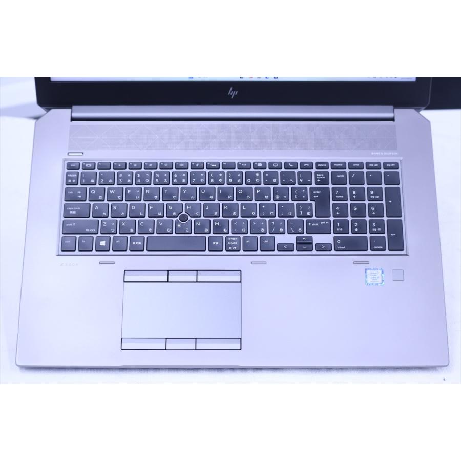 中古（やや傷や汚れあり） グラボQuadroP4200搭載 Corei7 32GBメモリ HP ZBook 17 G5 i7-8850H 32G SSD512G+1TB 17.3FHD Windows11 Blu-ray ノートパソコン