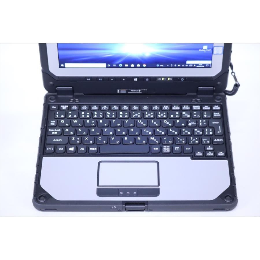 中古（やや傷や汚れあり） バッテリー良好 超堅牢 防水防塵 2in1 タブレット TOUGHBOOK CF-20E0385VJ i5-7Y57 4G SSD128G 10.1WUXGAタッチ Win11 ノートパソコン