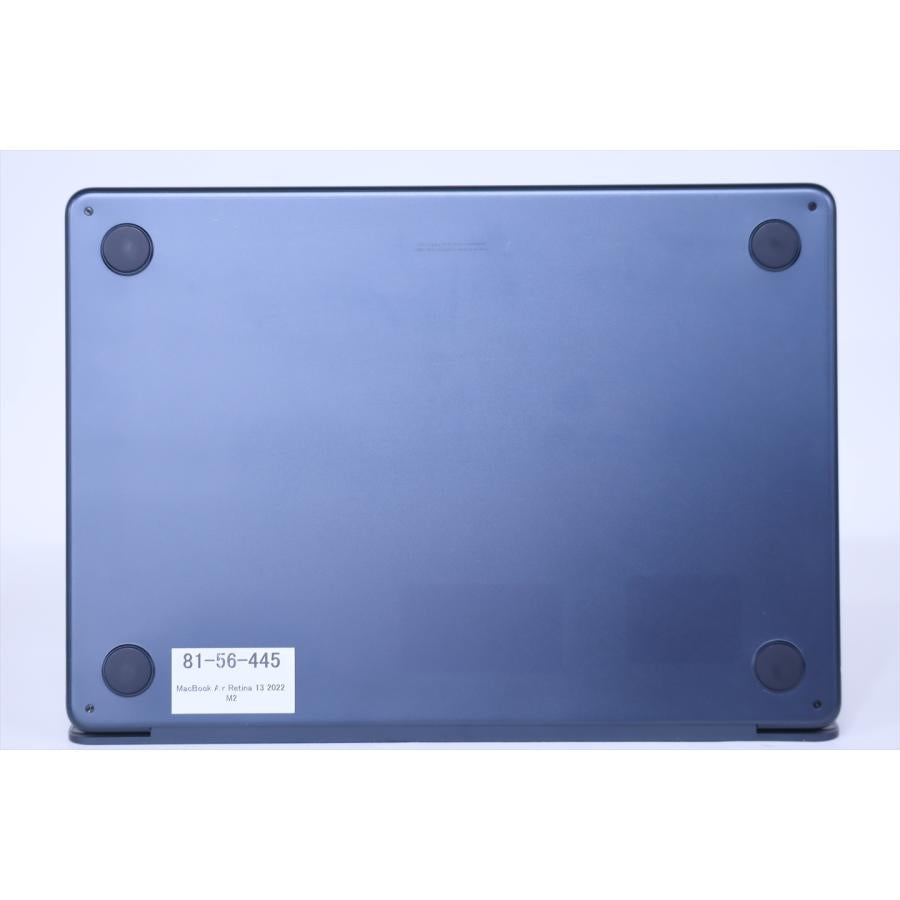中古（やや傷や汚れあり） 2022年モデル M2チップ搭載 MacBook Air Retina 2022 Apple M2 16G 256G 13.3Retina Mac OS 26 Tahoe ミッドナイト ノートパソコン