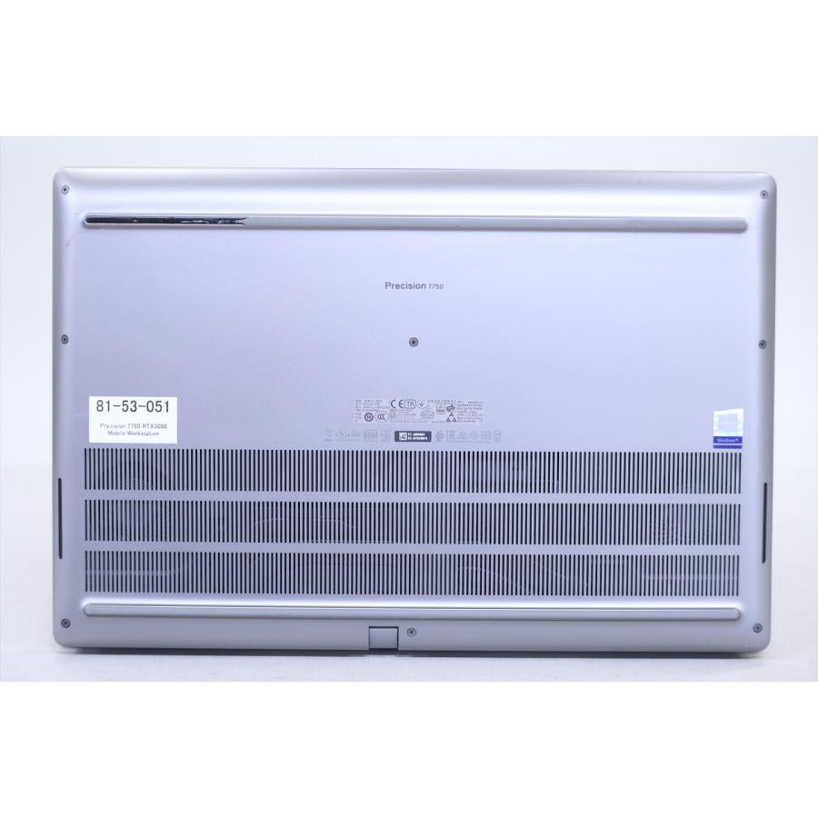 中古（やや傷や汚れあり） RTX3000 Corei7パワフルCPU Precision 7750 i7-10750H 16G 512G 17.3FHD Wi-Fi6 Windows11