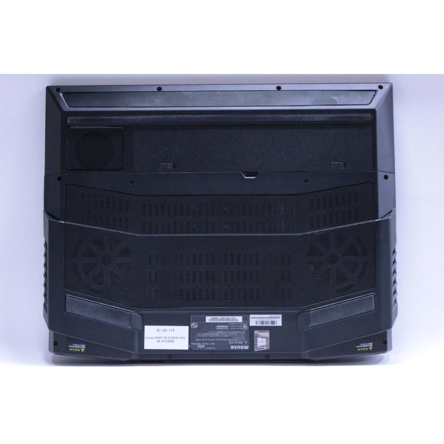 中古（やや傷や汚れあり） 11世代Corei9 メモリ64G RTX3080 4K mouse DAIV 7N 21067N-RKL i9-11900K 64G SSD4TB 17.3inch4K Windows11 クリエイター向け ノートパソコン