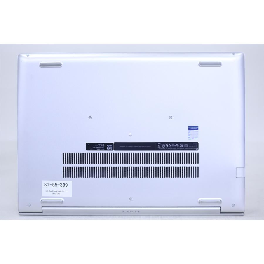 中古（目立った傷や汚れなし） 2021年パワフルモデル 10世代Corei7 16Gメモリ HP ProBook 450 G7 i7-10510U 16G 256G 15.6FHD Windows11 新品SSD換装済 ノートパソコン