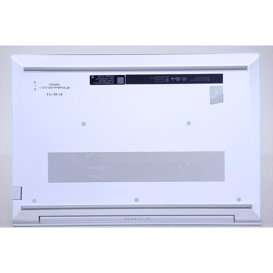 中古（目立った傷や汚れなし）ノートパソコン  新品価格約18万円 2023年発売 13世代Corei7 16GBメモリ Windows11 HP EliteBook 630 G10 i7-1355U 16GB SSD512GB 13.3F