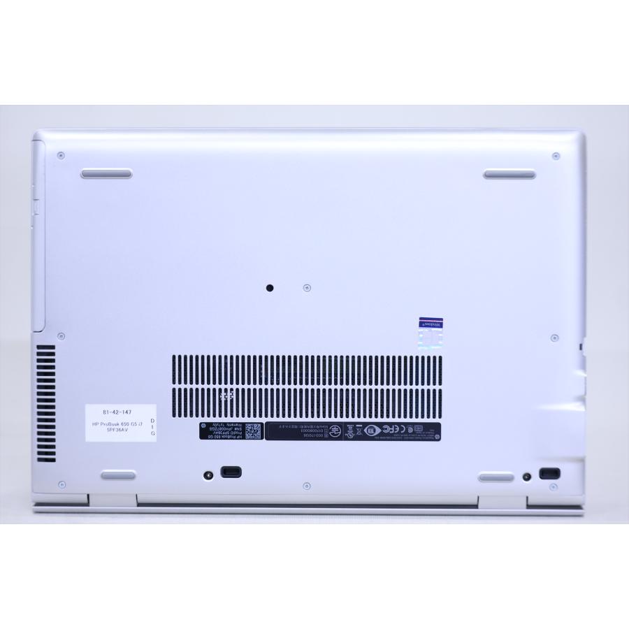 中古（未使用に近い） Corei7 16Gメモリ HP ProBook 650 G5 i7-8565U 16GB 256GB 15.6FHD Windows11 リカバリ ノートパソコン