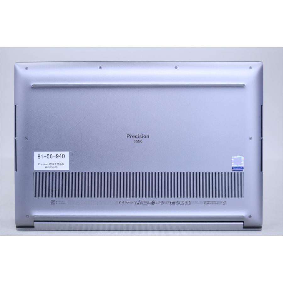 中古（やや傷や汚れあり） Corei9搭載ワークステーション Precision 5550 i9-10885H 32G 1TB Quadro T2000 15.6WUXGA Windows11 2021年モデル ノートパソコン