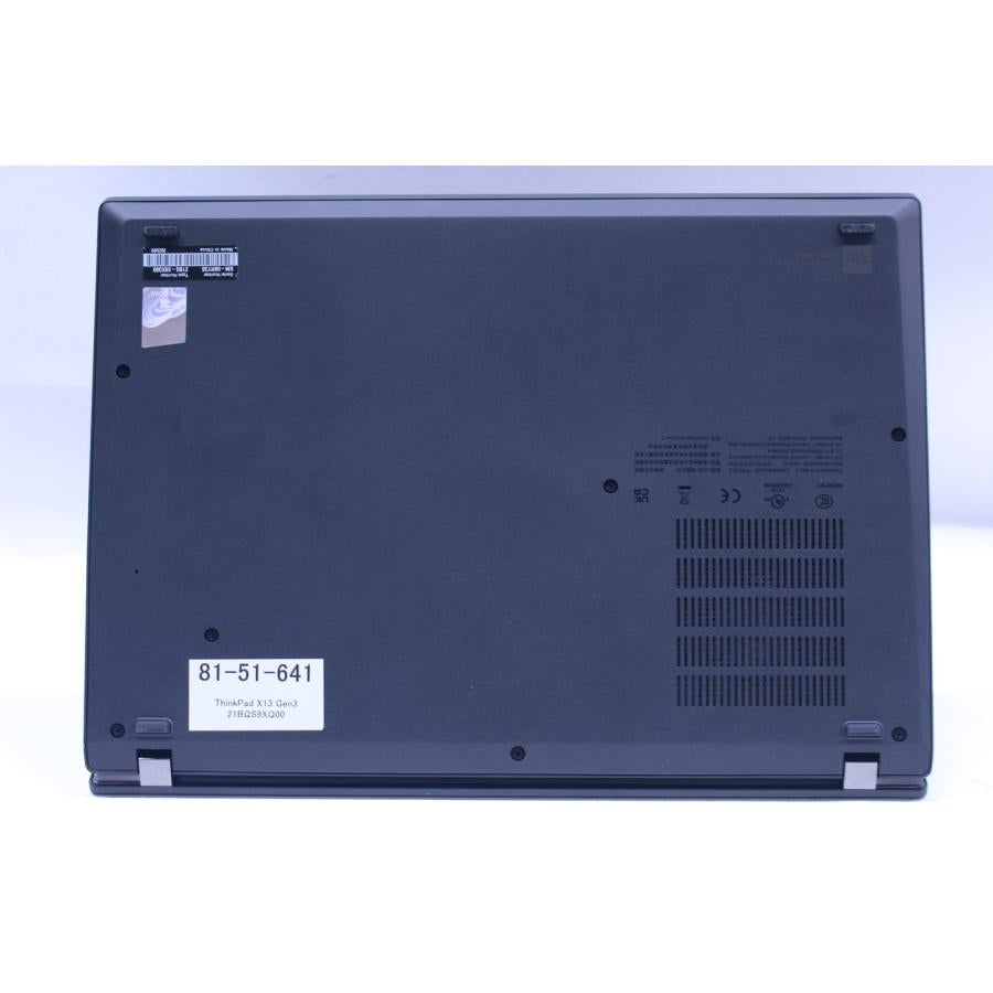 中古（目立った傷や汚れなし）即配 2023年製  12世代Corei5 ThinkPad X13 Gen3 i5-1235U 16G SSD256G 13.3WUXGA Wi-Fi6E 顔認証 Win11 バッテリー良好 ノートパソコン