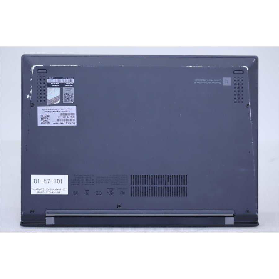 中古（やや傷や汚れあり） 2023年発売 現行販売モデル ThinkPad X1 Carbon Gen11 i7-1365U 32G 256G 14.0WUXGA Win11 バッテリー良 ノートパソコン