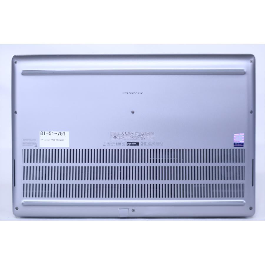 中古（未使用に近い） RTX3000 10世代Corei7 32Gメモリ 17.3FHD DELL Precision 7750 i7-10850H 32G 512G Windows11 バッテリー良好 ノートパソコン
