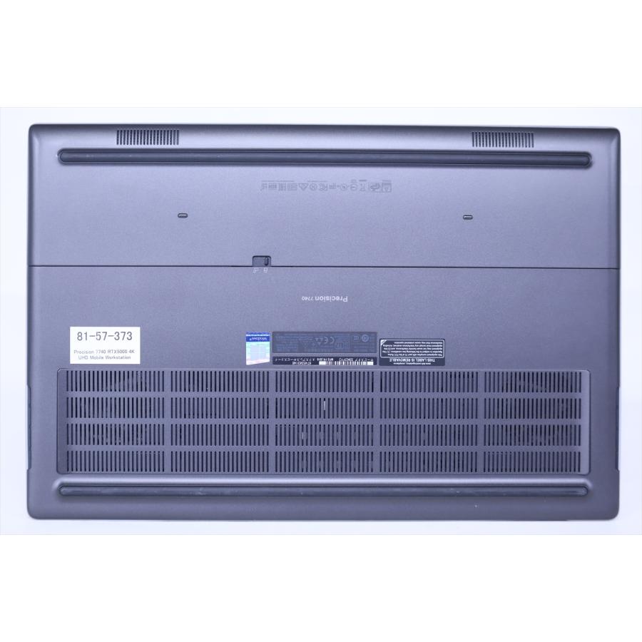 中古（目立った傷や汚れなし） RTX 5000搭載 17.3インチ4K液晶 Corei9 64Gメモリ Precision 7740 i9-9980HK 64G 2T 17.3UHD Win11 ノートパソコン