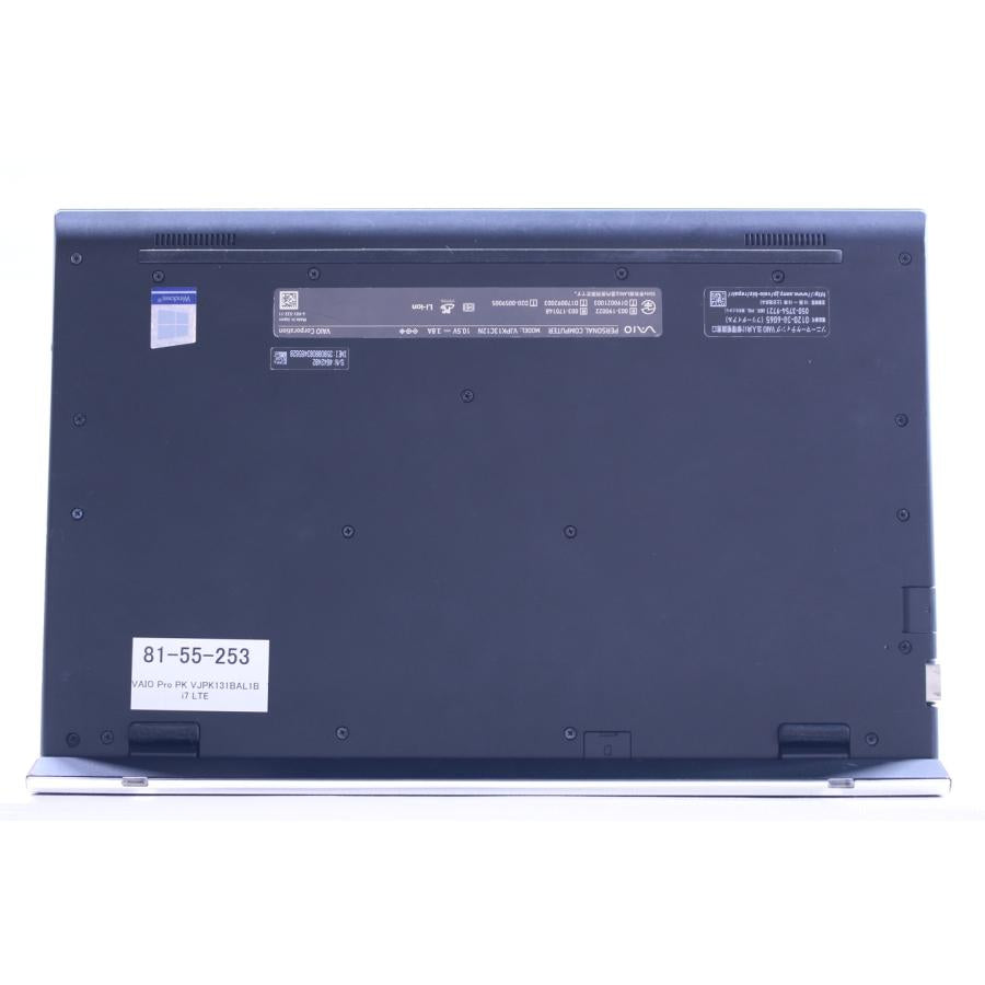 中古（目立った傷や汚れなし） 10世代Corei7 メモリ16G VAIO Pro PK VJPK131BAL1B LTE i7-1065G7 16G SSD256G 14.0FHD WiFi6 顔認証 Win11 薄型軽量 ノートパソコン