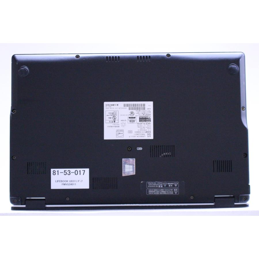 中古（目立った傷や汚れなし） 11世代Corei7 SSD512G LIFEBOOK U9311/F i7-1185G7 16G SSD512G 13.3FHD Wi-Fi6 顔認証 Win11 薄型軽量 ノートパソコン