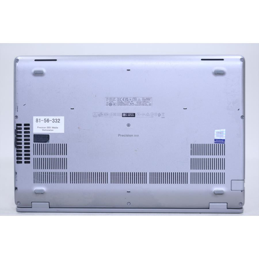 中古（やや傷や汚れあり） 安定快速ワークステーション Precision 3551 i7-10750H 32G 512G Quadro 15.6FHD Win11 リカバリ ノートパソコン