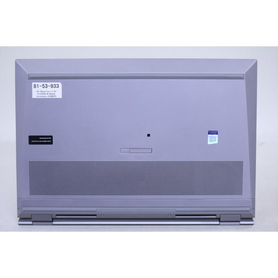 中古（やや傷や汚れあり） RTX3000 17.3インチ4K液晶 Corei7 64Gメモリ HP ZBook Fury 17 G7 i7-10850H 64G SSD1TB+2TB Windows11 2021年モデル ノートパソコン